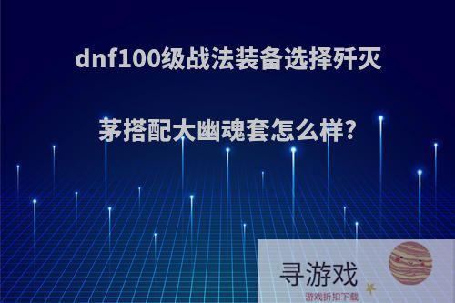 dnf100级战法装备选择歼灭茅搭配大幽魂套怎么样?