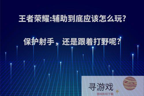 王者荣耀:辅助到底应该怎么玩?保护射手，还是跟着打野呢?