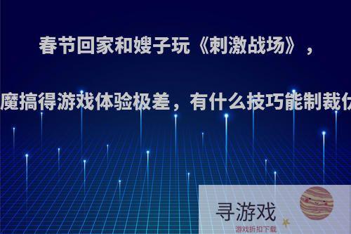 春节回家和嫂子玩《刺激战场》，被伏地魔搞得游戏体验极差，有什么技巧能制裁伏地魔?