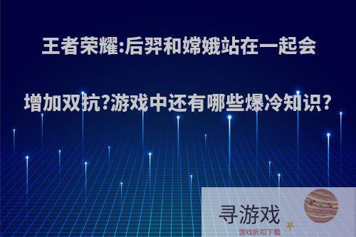 王者荣耀:后羿和嫦娥站在一起会增加双抗?游戏中还有哪些爆冷知识?