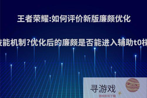 王者荣耀:如何评价新版廉颇优化的技能机制?优化后的廉颇是否能进入辅助t0梯队?