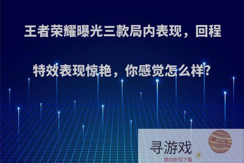 王者荣耀曝光三款局内表现，回程特效表现惊艳，你感觉怎么样?