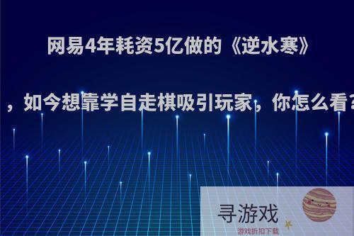 网易4年耗资5亿做的《逆水寒》，如今想靠学自走棋吸引玩家，你怎么看?