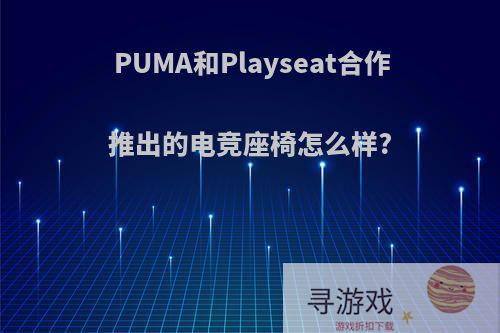 PUMA和Playseat合作推出的电竞座椅怎么样?