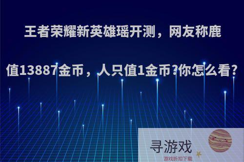 王者荣耀新英雄瑶开测，网友称鹿值13887金币，人只值1金币?你怎么看?