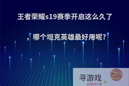 王者荣耀s19赛季开启这么久了，哪个坦克英雄最好用呢?