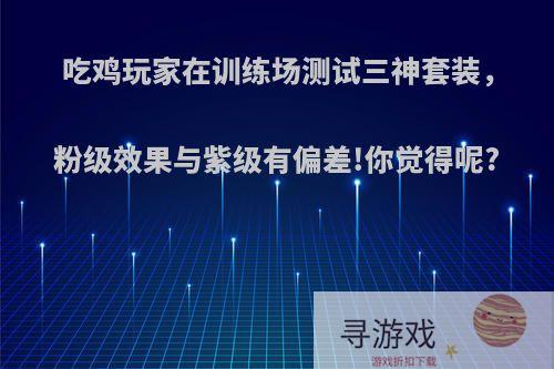 吃鸡玩家在训练场测试三神套装，粉级效果与紫级有偏差!你觉得呢?