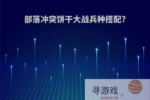 部落冲突饼干大战兵种搭配?