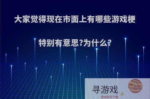 大家觉得现在市面上有哪些游戏梗特别有意思?为什么?