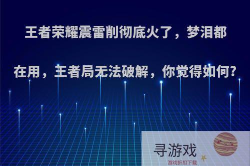 王者荣耀震雷削彻底火了，梦泪都在用，王者局无法破解，你觉得如何?