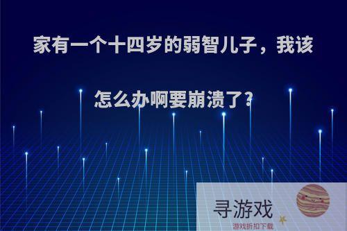 家有一个十四岁的弱智儿子，我该怎么办啊要崩溃了?