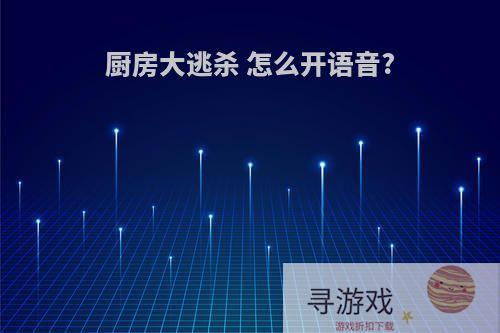 厨房大逃杀 怎么开语音?