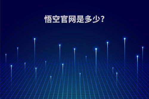 悟空官网是多少?