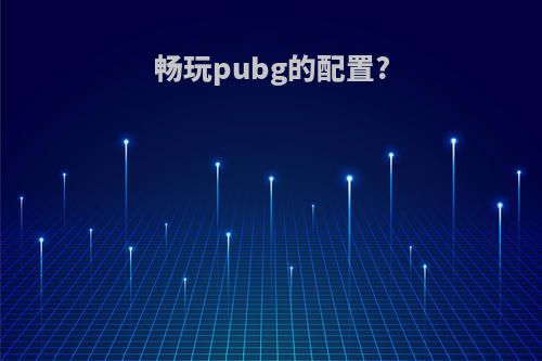 畅玩pubg的配置?