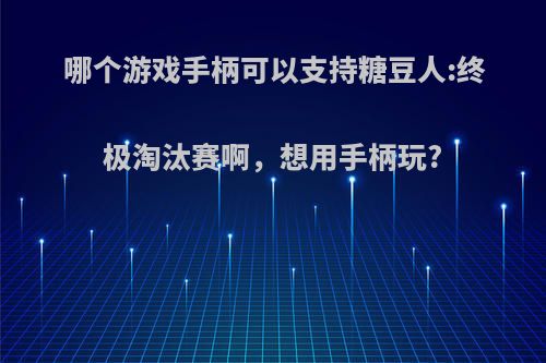 哪个游戏手柄可以支持糖豆人:终极淘汰赛啊，想用手柄玩?