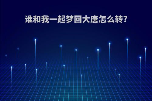 谁和我一起梦回大唐怎么转?