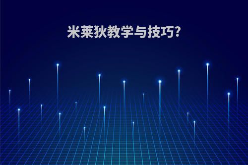 米莱狄教学与技巧?