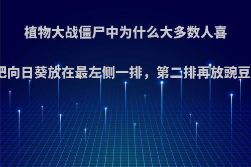 植物大战僵尸中为什么大多数人喜欢都把向日葵放在最左侧一排，第二排再放豌豆射手?