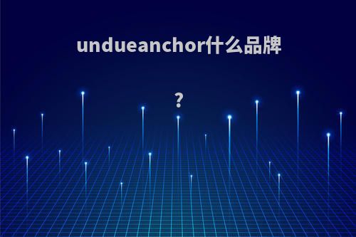 undueanchor什么品牌?