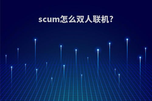 scum怎么双人联机?