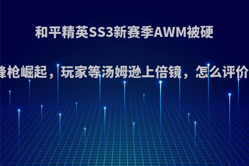 和平精英SS3新赛季AWM被硬削，冲锋枪崛起，玩家等汤姆逊上倍镜，怎么评价这变化?